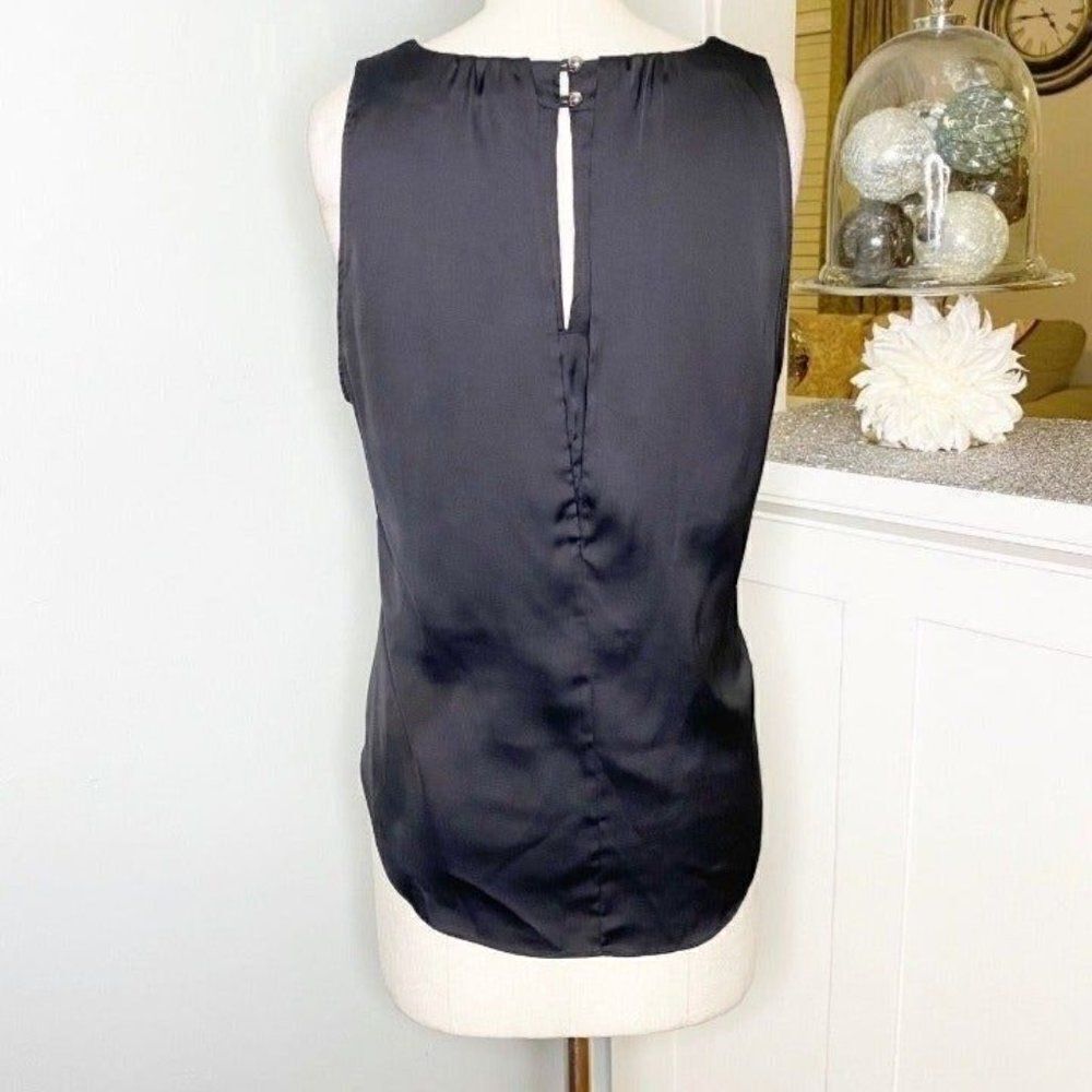 White House Black Market Drape Front Blouse XS - Picture 5 of 8